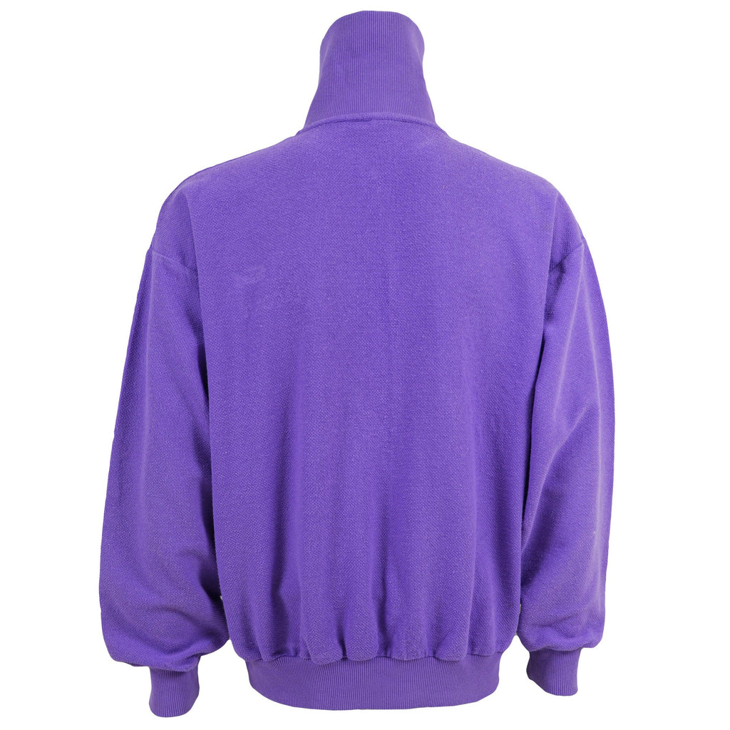 Lacoste - Purple 1/4 Zip Sweatshirt 1990s Large Vintage Retro