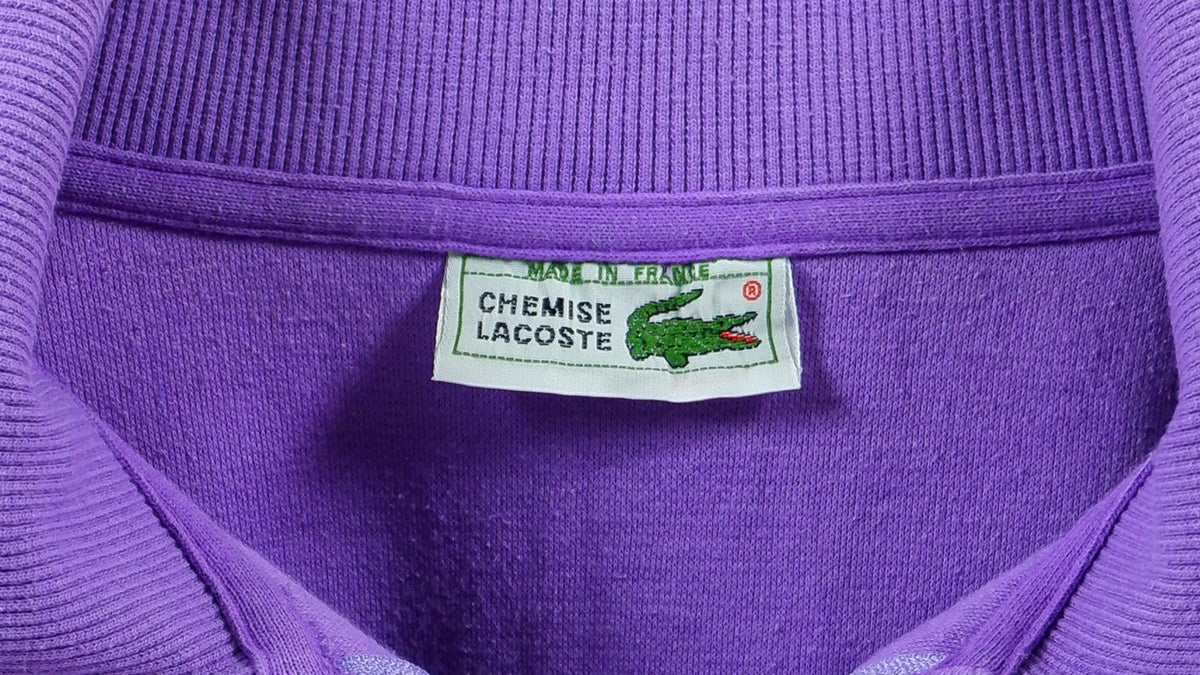 Lacoste - Purple 1/4 Zip Sweatshirt 1990s Large Vintage Retro