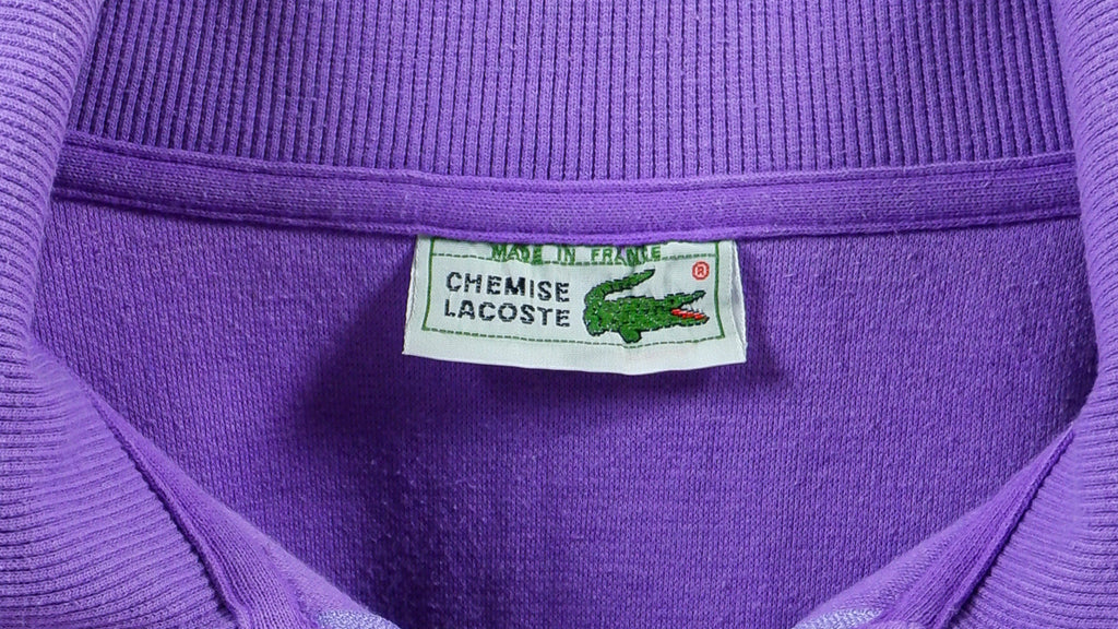Lacoste - Purple 1/4 Zip Sweatshirt 1990s Large Vintage Retro
