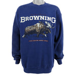 Vintage - The Best There Is, Browning Big Spell-Out Crew Neck Sweatshirt 1990s Large