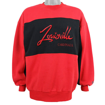 NCAA (CS) - Louisville Cardinals Crew Neck Sweatshirt 1990s Large
