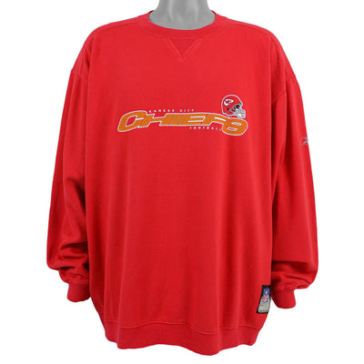 Reebok - Kansas City Chiefs Football Crew Neck Sweatshirt 1990s XX-Large