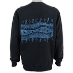 Vintage (Jerzees)- Black Mercedes Benz Crew Neck Sweatshirt 1990s Large Vintage Retro