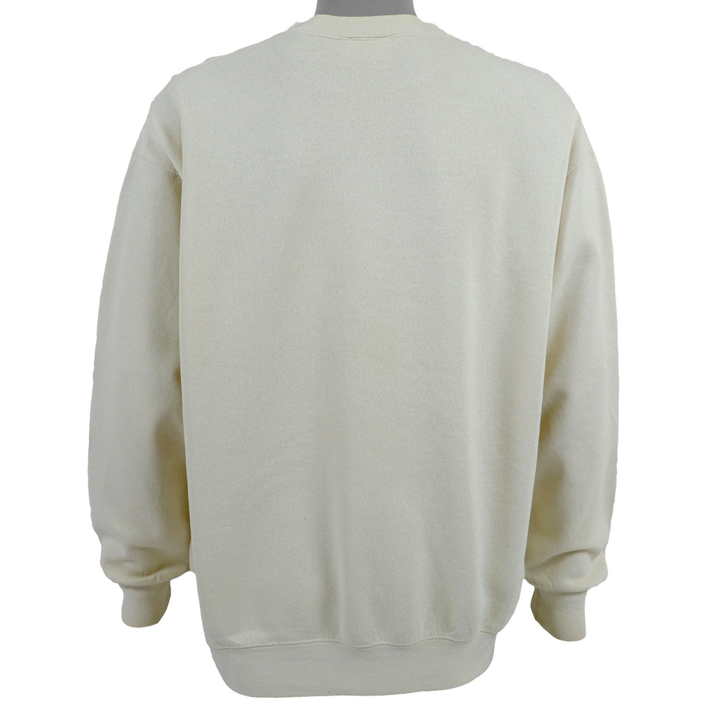 Vintage (Lee) - Cream Dachshund Crew Neck Sweatshirt 1990s Large Vintage Retro