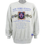 NFL (Nutmeg) - New York Giants Crew Neck Sweatshirt 1991 X-Large Vintage Retro Football