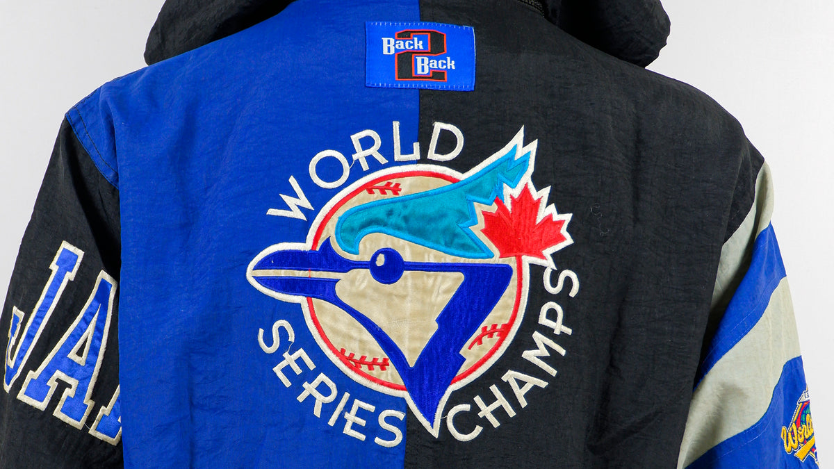 Starter - Toronto Blue Jays Zip Up Hooded Jacket 1993 Large Vintage Retro MLB Baseball