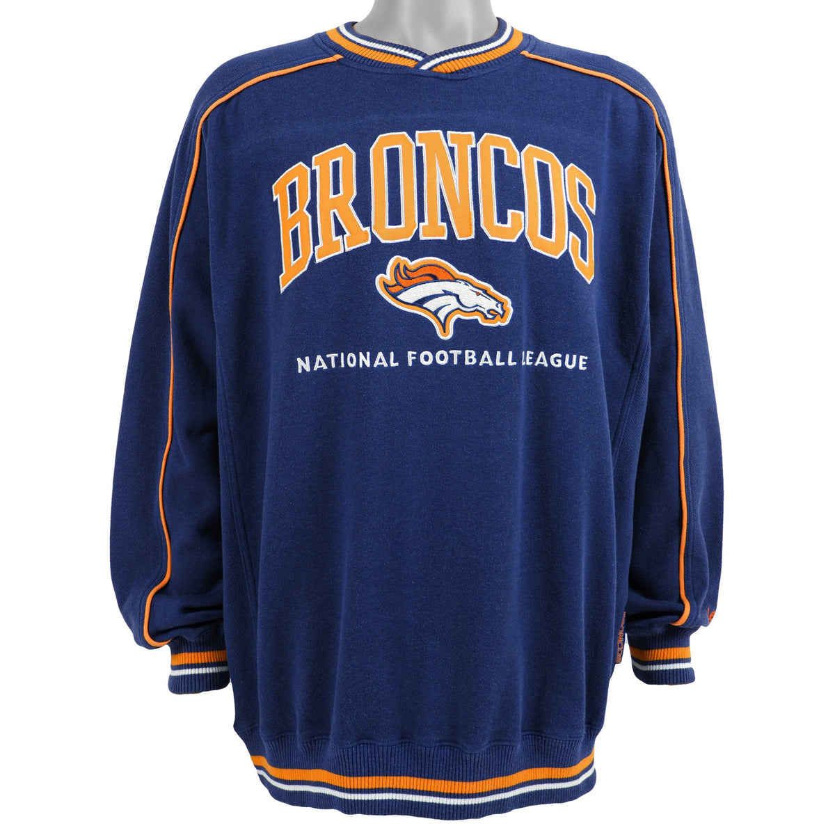 NFL (Lee) - Denver Broncos Spell-Out Sweatshirt 1990s X-Large Vintage Retro Football