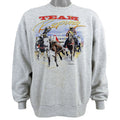 Vintage - Team Roping Crew Neck Sweatshirt 1990s Large Vintage Retro