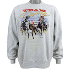 Vintage - Team Roping Crew Neck Sweatshirt 1990s Large Vintage Retro