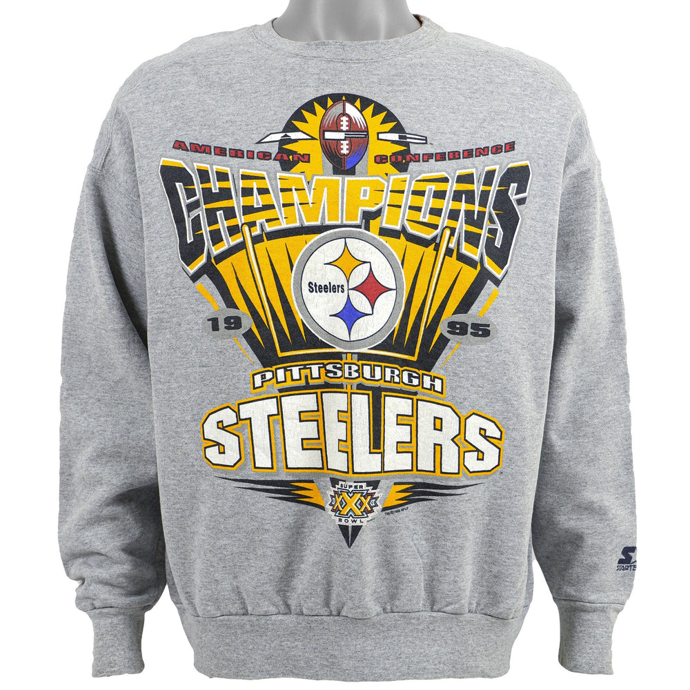 Starter - Pittsburgh Steelers Crew Neck Sweatshirt 1995 Medium Vintage Retro NFL Football