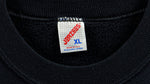 Vintage (Jerzees) - Black Tiger Printed Crew Neck Sweatshirt 1990s Large Vintage Retro