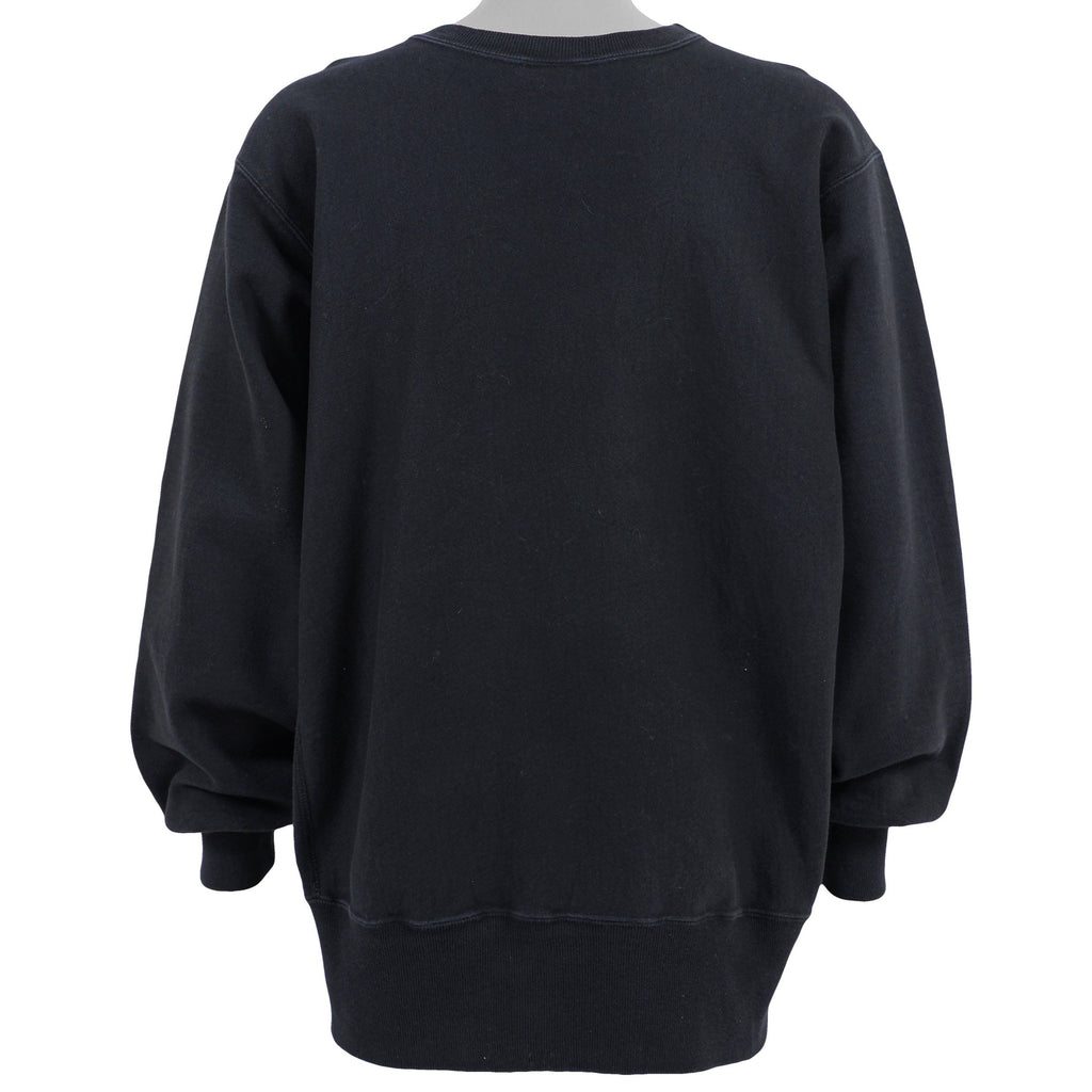 Champion - Black Crew Neck Sweatshirt 1990s X-Large Vintage Retro