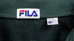 Fila - Green Big Spell-Out 1/4 Zip Sweatshirt 1990s X-Large Vintage Retro