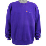 Champion - Purple Spell-Out Sweatshirt 1990s X-Large