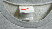 Nike - Grey Spell-Out Crew Neck Sweatshirt 1990s Medium