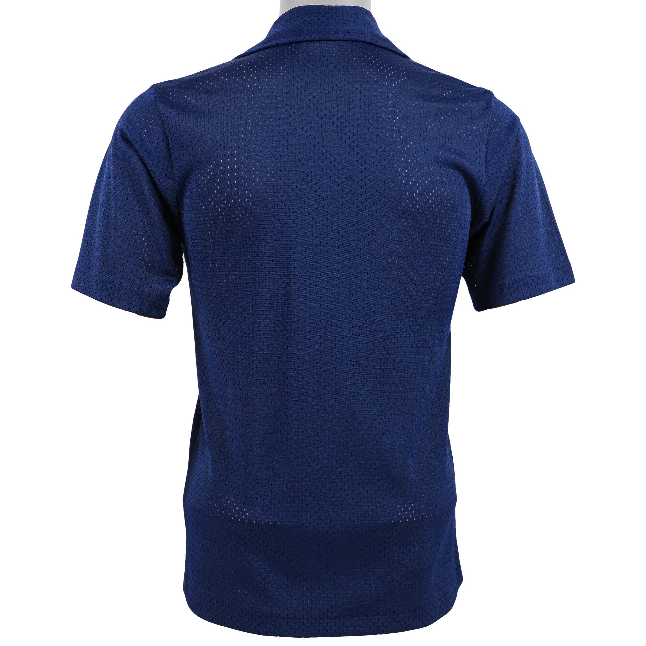 Champion - Blue Mesh Polo T-Shirt 1990s Small Vintage Retro