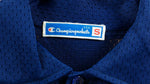 Champion - Blue Mesh Polo T-Shirt 1990s Small Vintage Retro