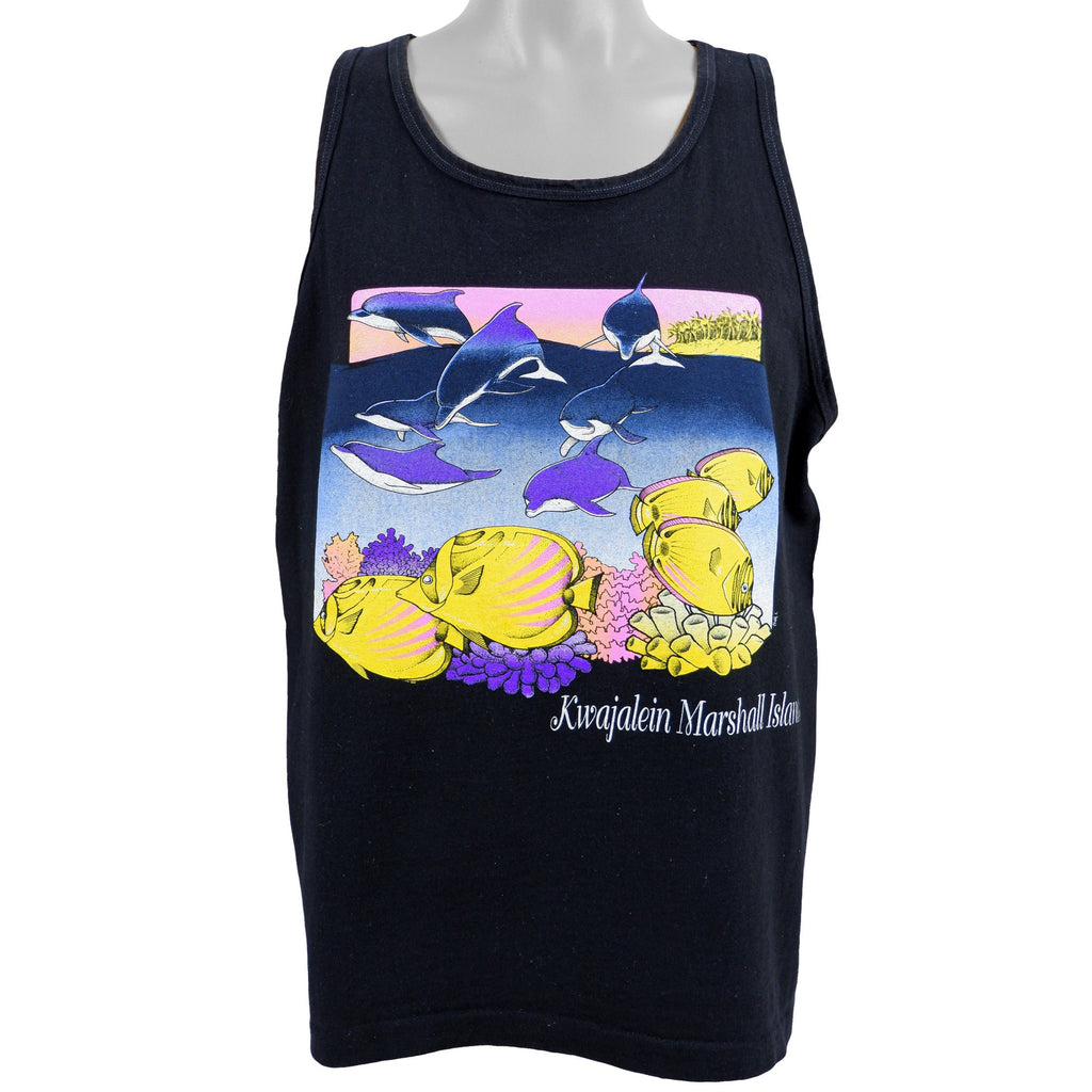 Vintage - Kwajalein Marshall Island Tank Top 1990s Large Vintage Retro