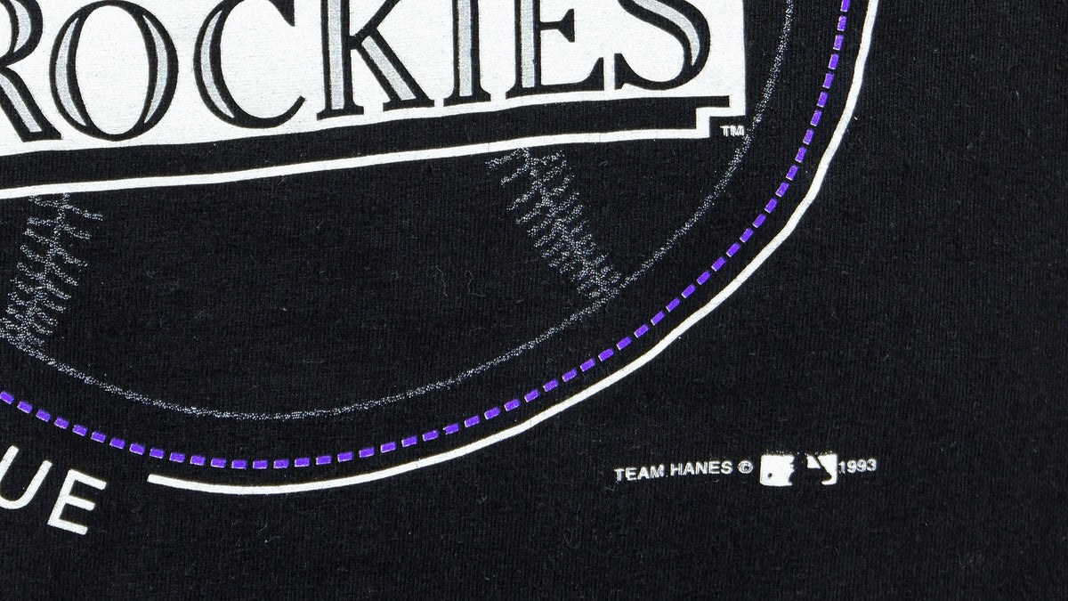 MLB (Hanes) - Colorado Rockies Spell-Out Tank Top 1993 Large Vintage Retro Baseball
