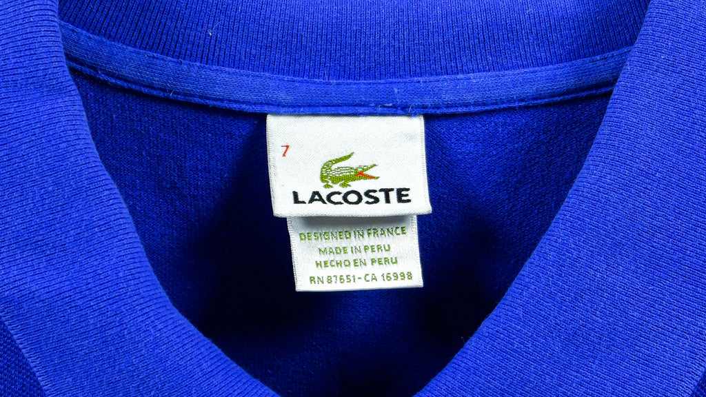 Lacoste - Blue Polo T-Shirt Large vintage Retro