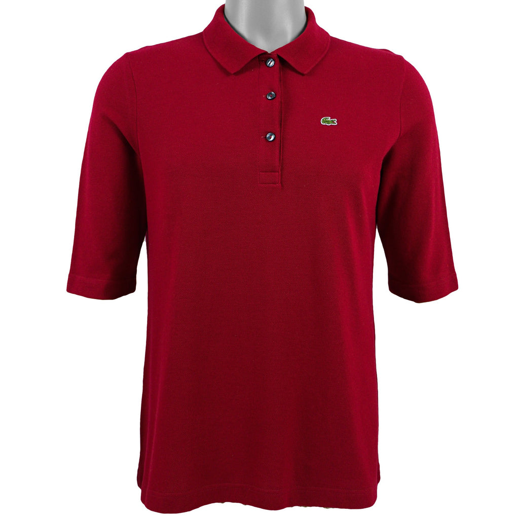 Lacoste - Red Polo T-Shirt Medium Vintage Retro