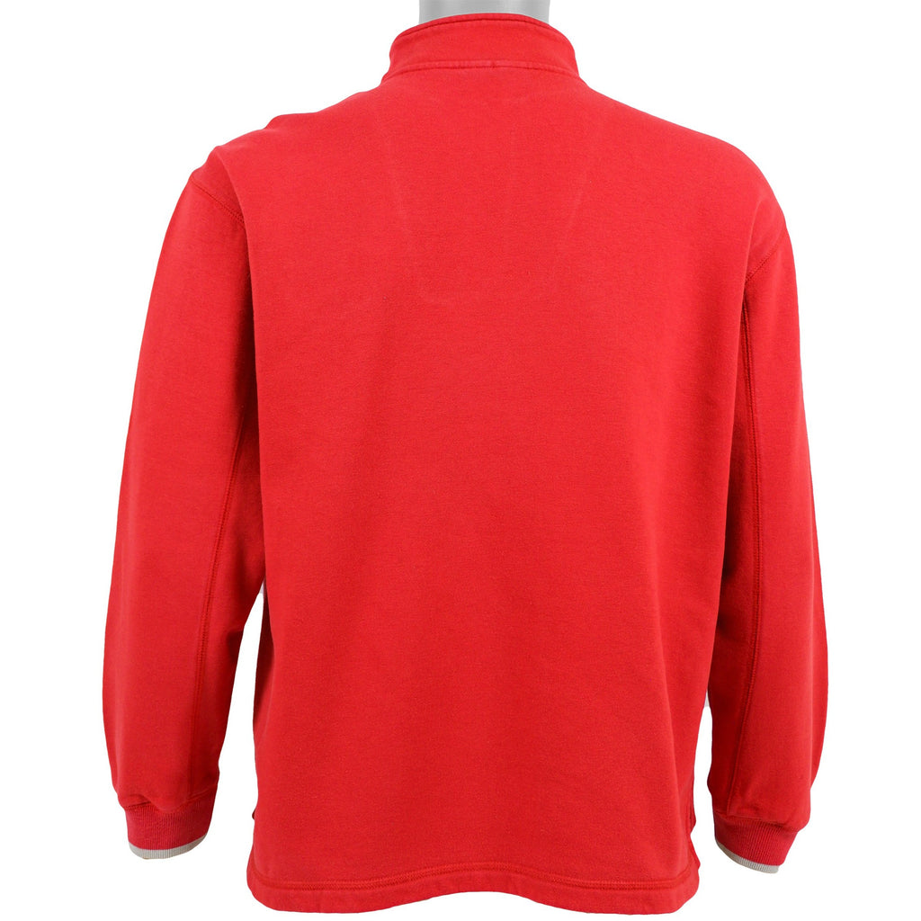 Disney - Red 1/4 Zip Sweatshirt 1990s Medium Vintage Retro