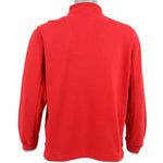 Disney - Red 1/4 Zip Sweatshirt 1990s Medium Vintage Retro