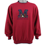 Disney - Red Mickey & Co. Big Logo Embroidered Sweatshirt 1990s Large