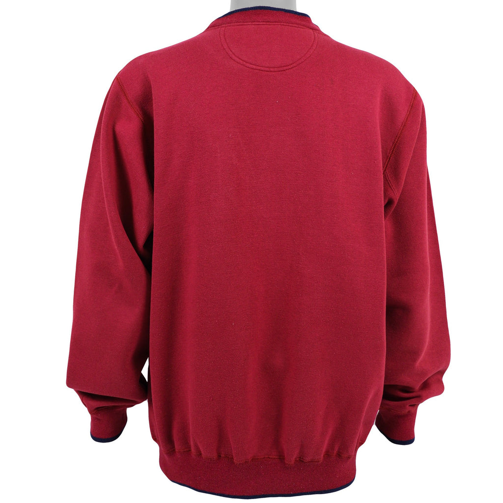 Disney - Red Big Logo Crew Neck Sweatshirt 1990s Large Vintage Retro