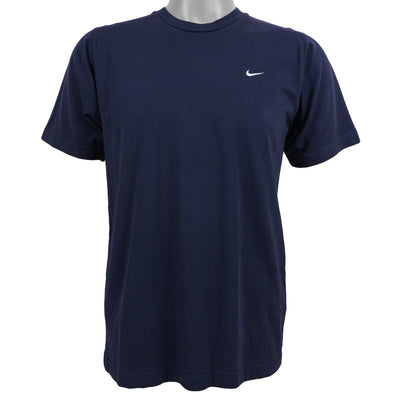Nike - Blue Classic T-Shirt 1990s Small