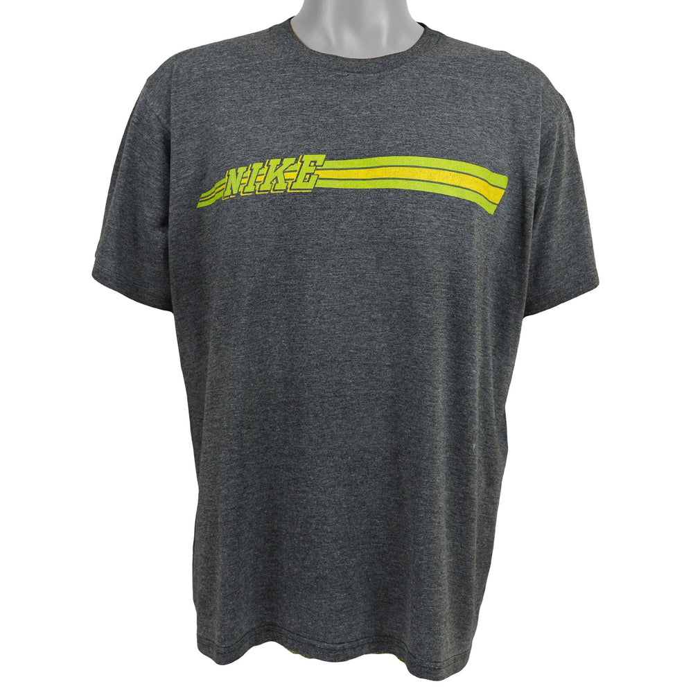 Nike - Grey Spell-Out T-Shirt 1990s X-Large Vintage Retro