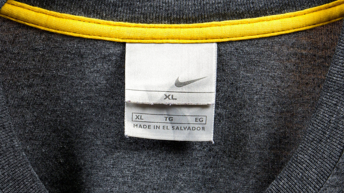 Nike - Grey Spell-Out T-Shirt 1990s X-Large Vintage Retro
