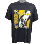 NHL (Trench) - Pittsburgh Penguins T-Shirt 1989 X-Large Vintage Retro Hockey