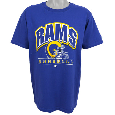 Champion - St. Louis Rams Football Big Spell-Out T-Shirt 1990s Large