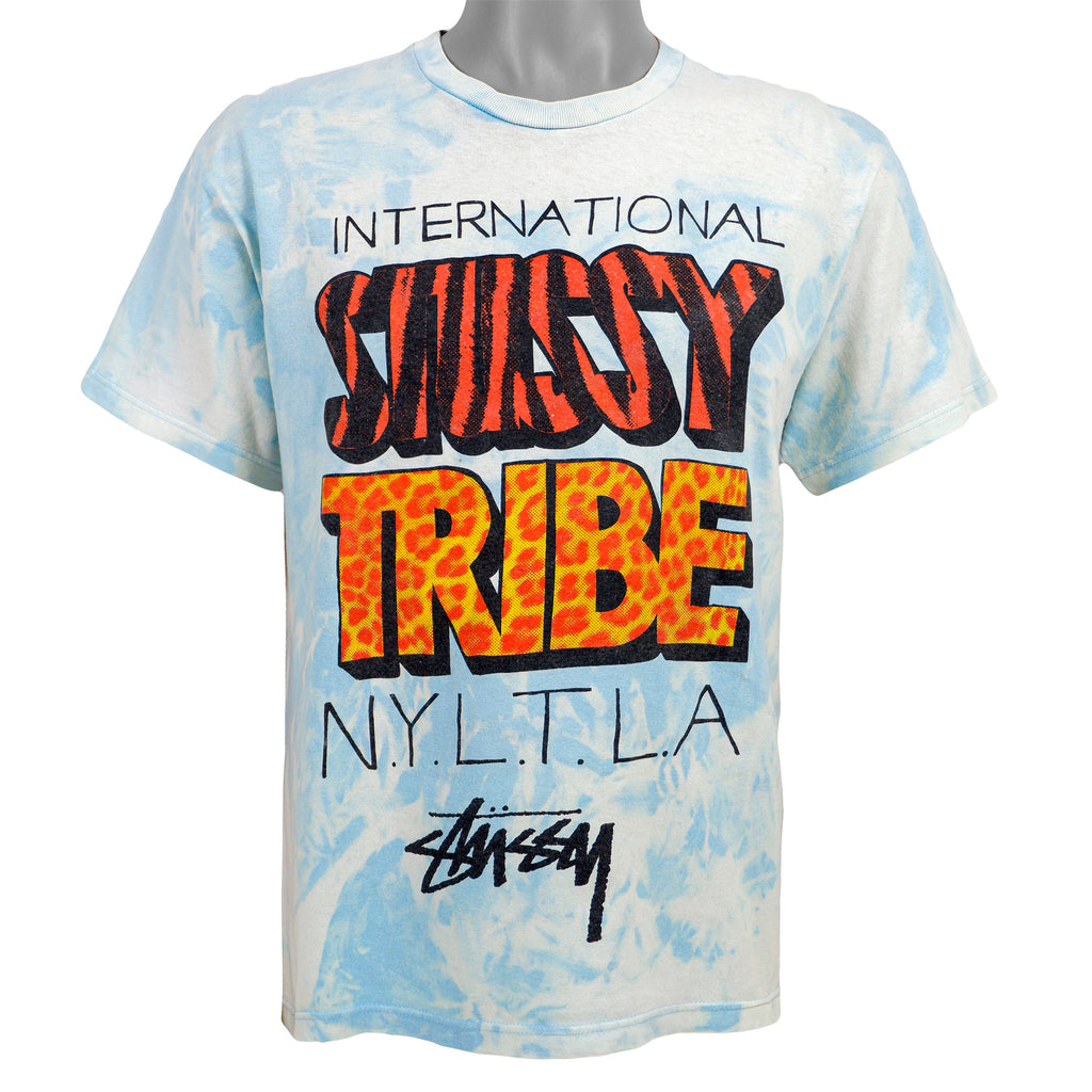 Stussy - International Stussy Tribe N.Y.L.T.L.A Tide-die T-Shirt Medium Vintage Retro