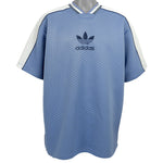 Adidas - Blue Big Logo T-Shirt 1990s X-Large