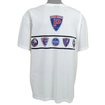 Ralph Lauren (Polo) - White Big Logo T-shirt 1990s Large