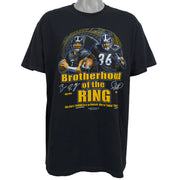 NFL (M&O) -Steelers Brotherhood of the Ring - Big Ben & The Bus T-Shirt 2006 Large Vintage Retro Football