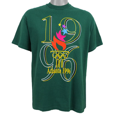 Vintage (Hanes) - Green Atlanta Olympics T-Shirt 1996 Large