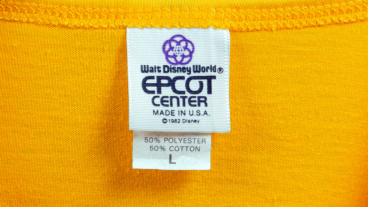 Disney - Epccot Center World Showcase 1/4 Button Long Sleeved Shirt 1990s Large Vintage Retro