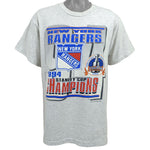 NHL (Competitor) - New York Rangers, Stanley Cup Champions T-Shirt 1994 Large Retro Vintage