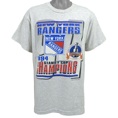 NHL (Competitor) - New York Rangers, Stanley Cup Champions T-Shirt 1994 Large