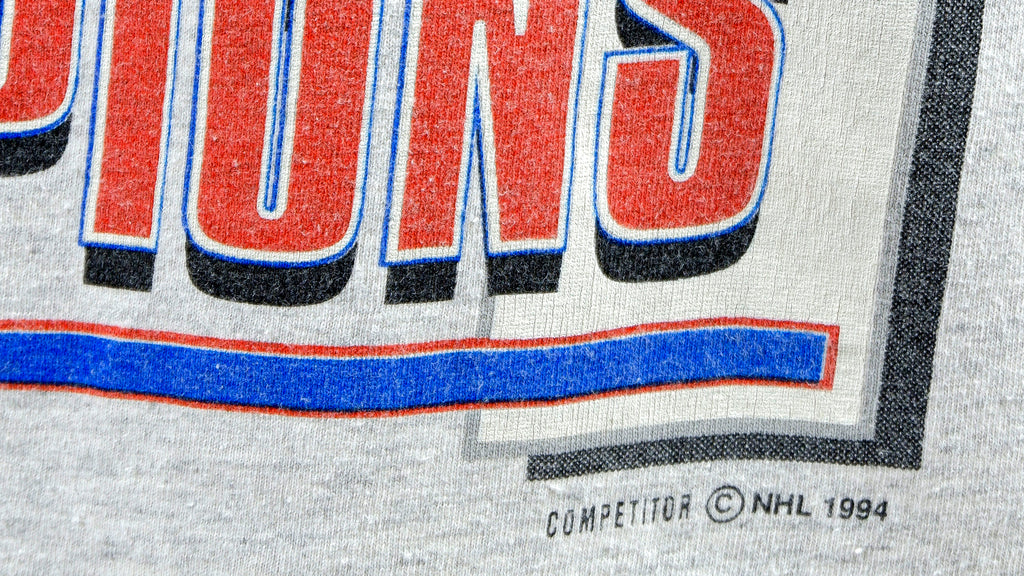 NHL (Competitor) - New York Rangers, Stanley Cup Champions T-Shirt 1994 Large Retro Vintage