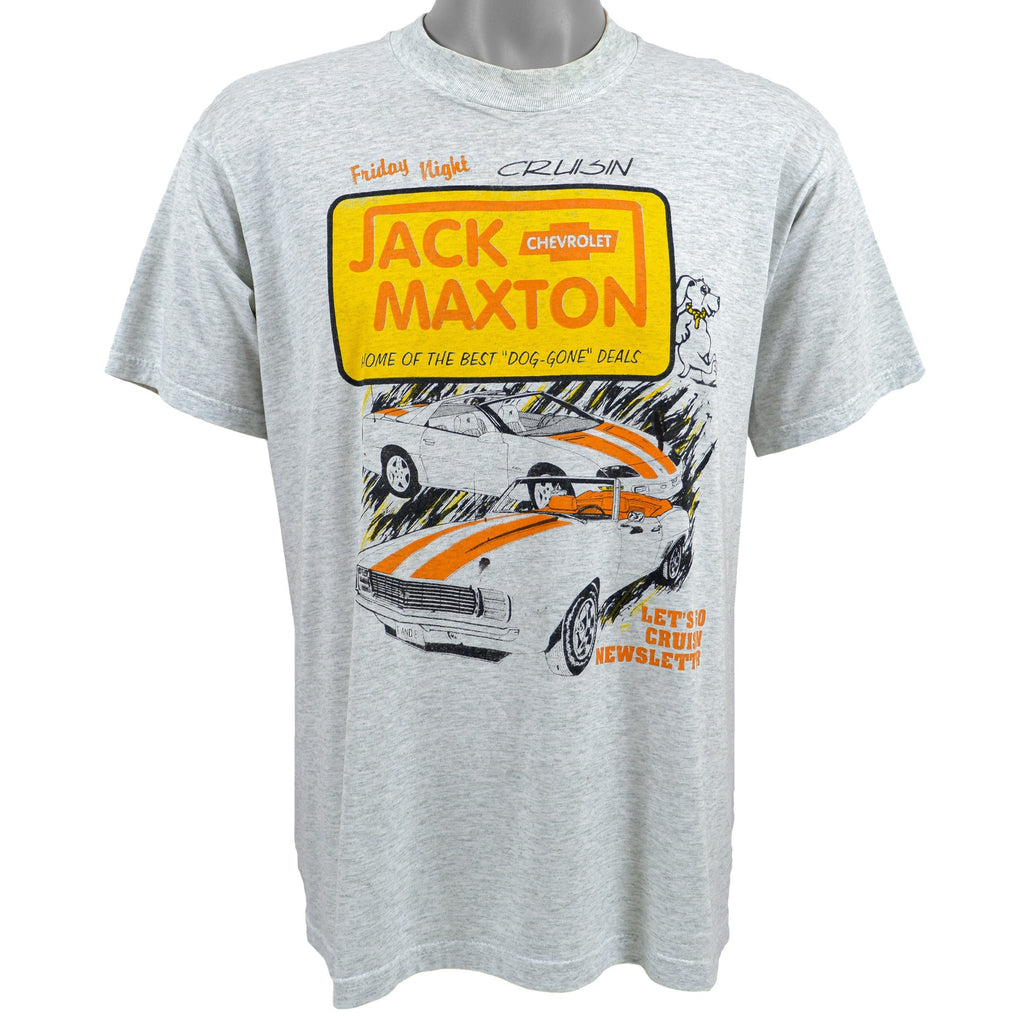Vintage - Chevrolet Jack Maxton - Home of the Best - Dog-Gone Deals T-Shirt 1990s Large Vintage Retro