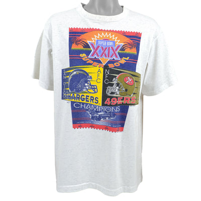 NFL (Trench) - Super Bowl XXIX Chargers VS 49ers T-Shirt 1995 Large