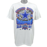 Starter - Dallas Cowboys Big Logo & Spell-Out T-Shirt 1992 Large Vintage Retro NFL Football