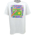 Vintage - White Tennis T-Shirt 1990s X-Large Vintage Retro