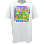 Vintage - White Tennis T-Shirt 1990s X-Large Vintage Retro