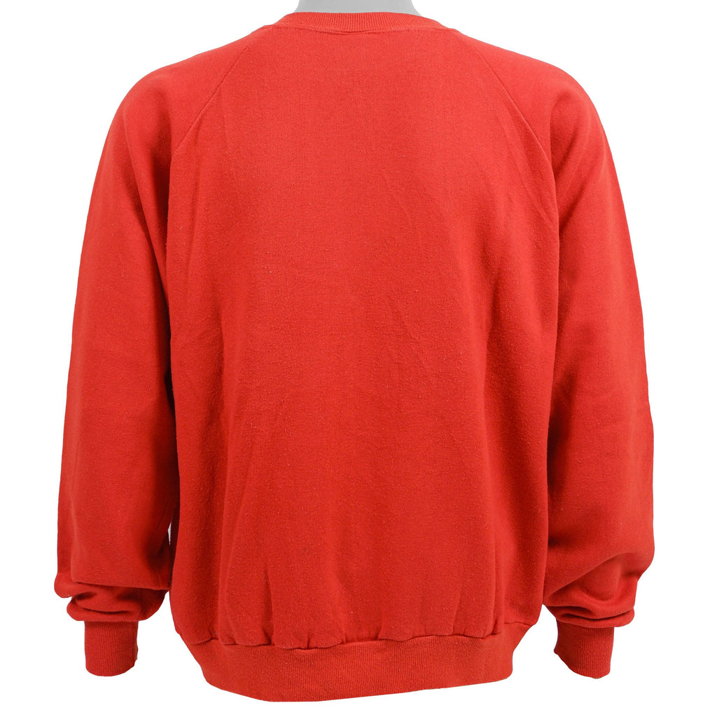 NFL (Jerzees) - Wisconsin Badgers  Big Spell-Out Sweatshirt 1990s Large Vintage Retro Football