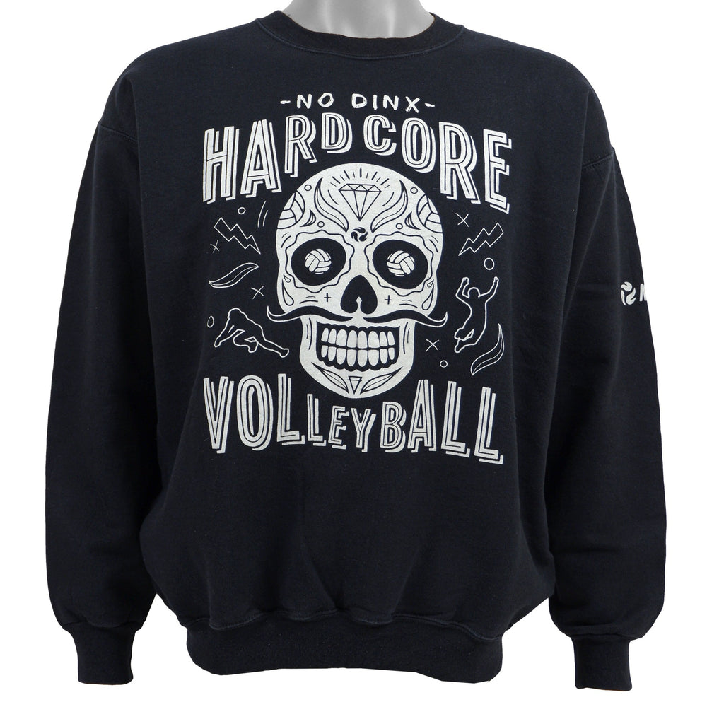 Vintage (Hanes) - Hardcore Volleyball Spell-Out Crew Neck Sweatshirt 1990s Large Vintage Retro 